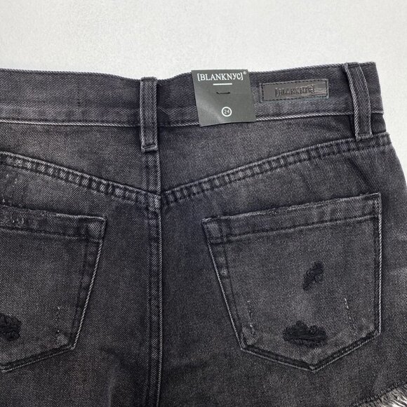 NWT BLANKNYC Black High Waist Distressed Shorts - Picture 10 of 10